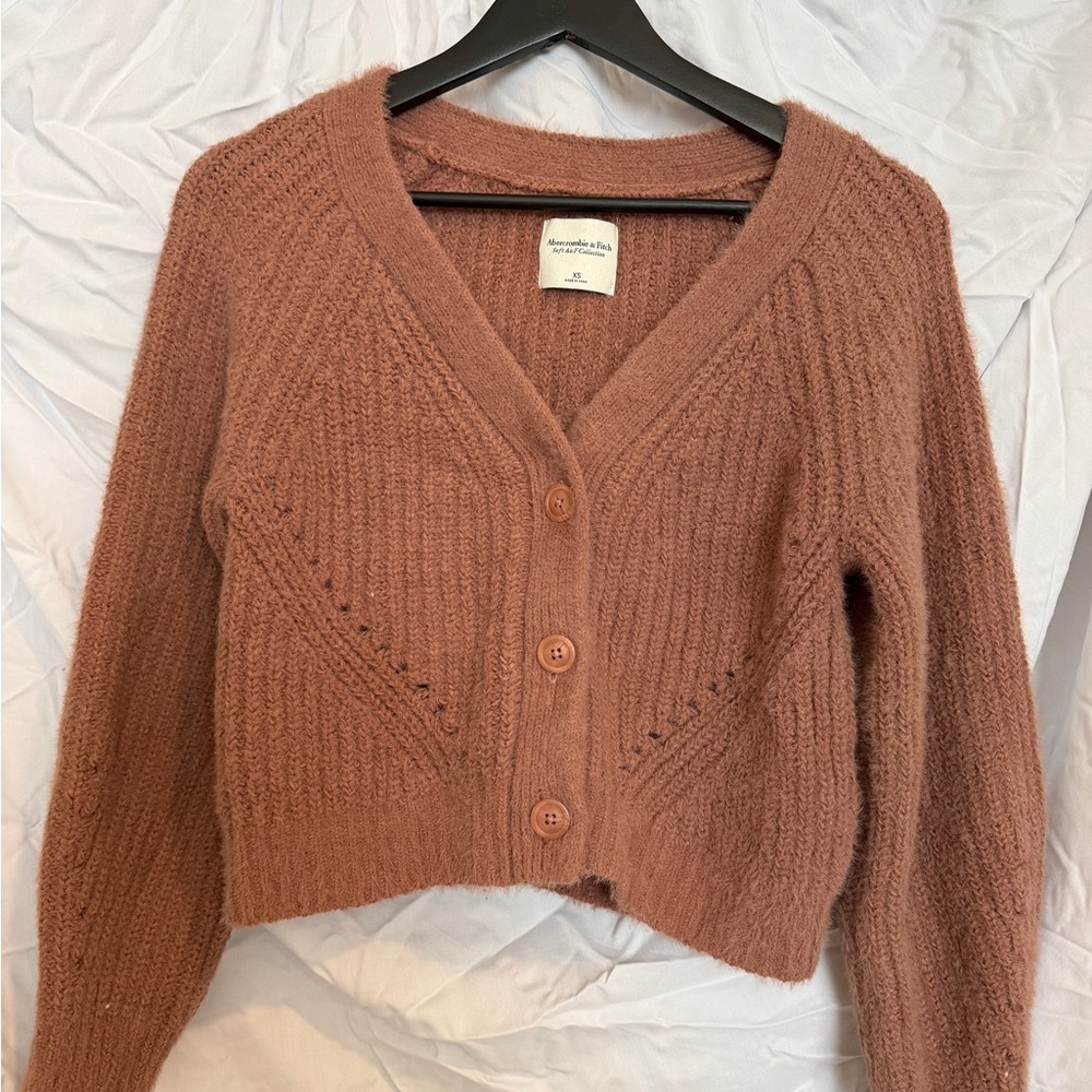 Abercrombie & Fitch Rust Cardigan Sweater